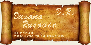 Dušana Rusović vizit kartica
